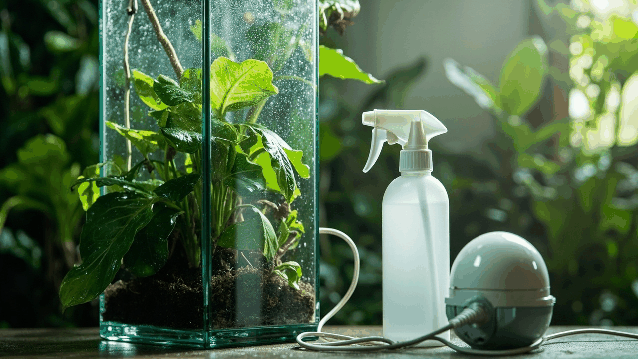 Crested gecko all-in-one humidity mister versus fogger setup